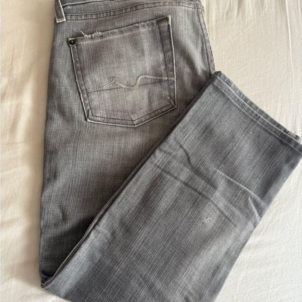 7 for all mankind women gray cropped Jeans